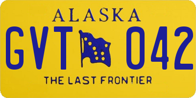 AK license plate GVT042