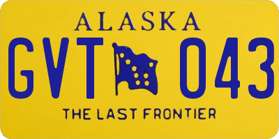 AK license plate GVT043