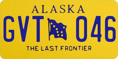 AK license plate GVT046