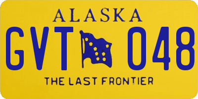 AK license plate GVT048