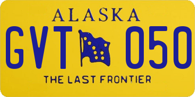 AK license plate GVT050