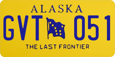 AK license plate GVT051