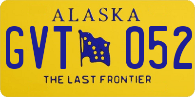 AK license plate GVT052