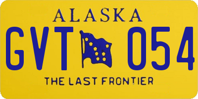 AK license plate GVT054