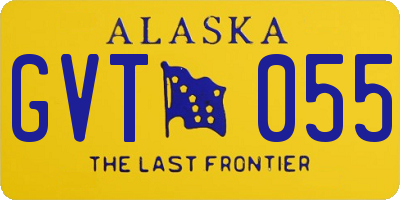 AK license plate GVT055