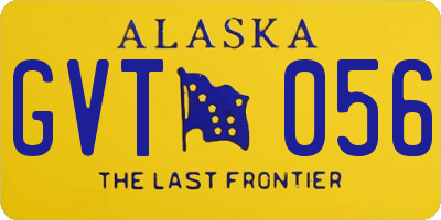 AK license plate GVT056