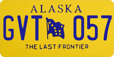 AK license plate GVT057