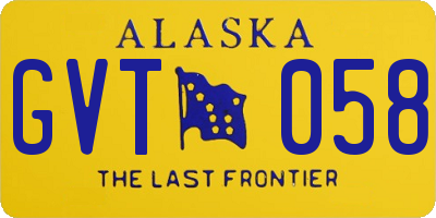 AK license plate GVT058