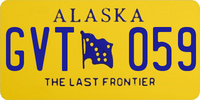 AK license plate GVT059