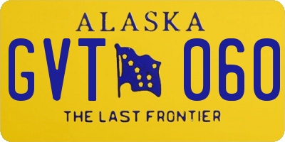 AK license plate GVT060