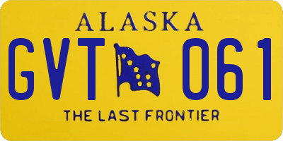 AK license plate GVT061