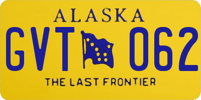 AK license plate GVT062