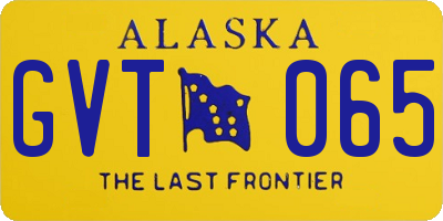 AK license plate GVT065