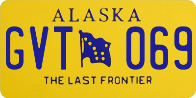 AK license plate GVT069