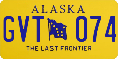 AK license plate GVT074