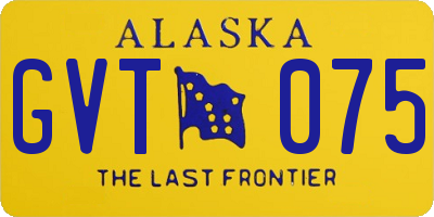 AK license plate GVT075