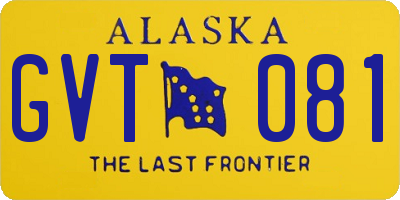 AK license plate GVT081