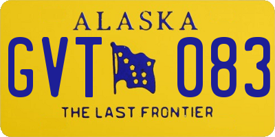 AK license plate GVT083