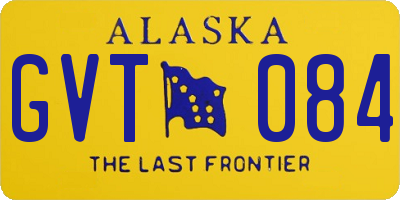 AK license plate GVT084