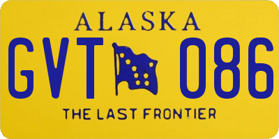 AK license plate GVT086