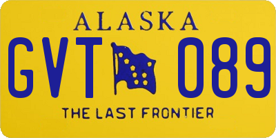 AK license plate GVT089