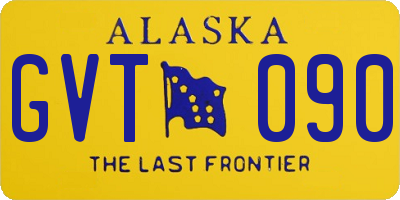 AK license plate GVT090