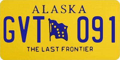 AK license plate GVT091