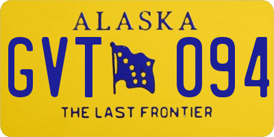 AK license plate GVT094