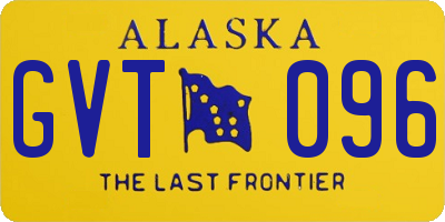 AK license plate GVT096