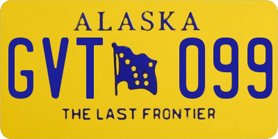 AK license plate GVT099