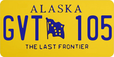 AK license plate GVT105