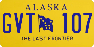 AK license plate GVT107