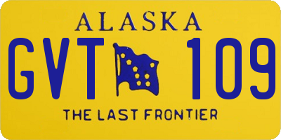 AK license plate GVT109