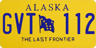 AK license plate GVT112