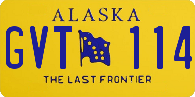 AK license plate GVT114