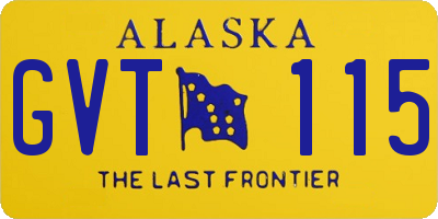 AK license plate GVT115