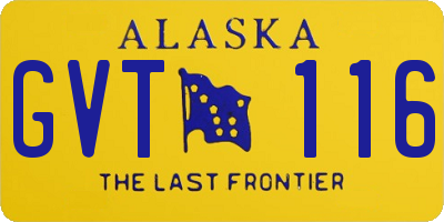 AK license plate GVT116