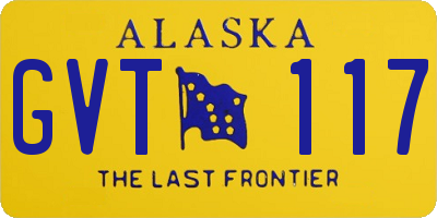 AK license plate GVT117