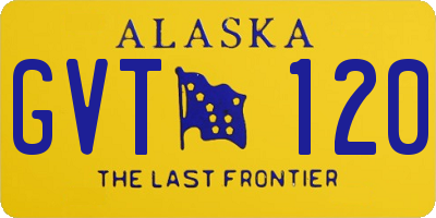 AK license plate GVT120