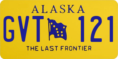 AK license plate GVT121