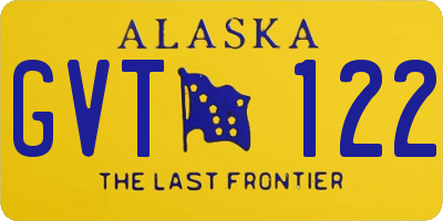 AK license plate GVT122