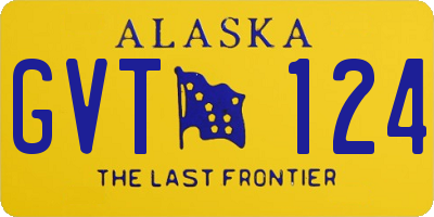 AK license plate GVT124