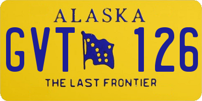 AK license plate GVT126