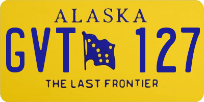 AK license plate GVT127