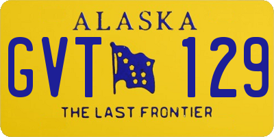 AK license plate GVT129