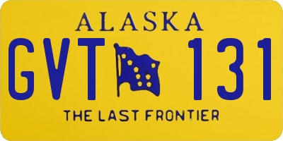 AK license plate GVT131