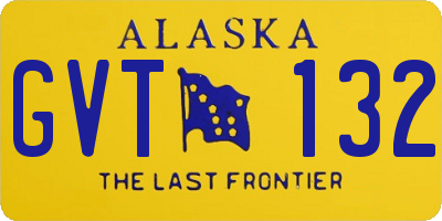 AK license plate GVT132