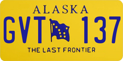 AK license plate GVT137