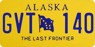 AK license plate GVT140