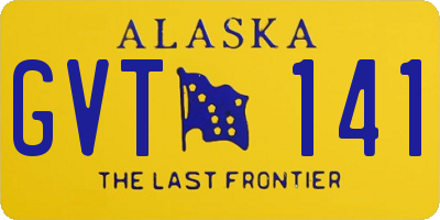 AK license plate GVT141